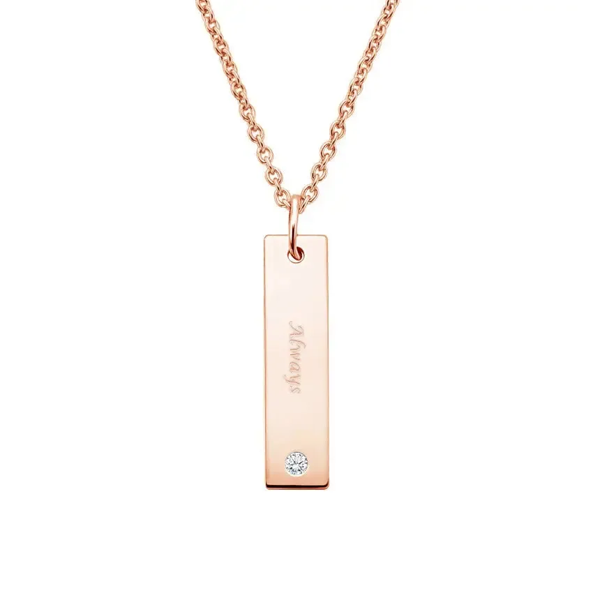 0.03CT Bar Diamond Pendant