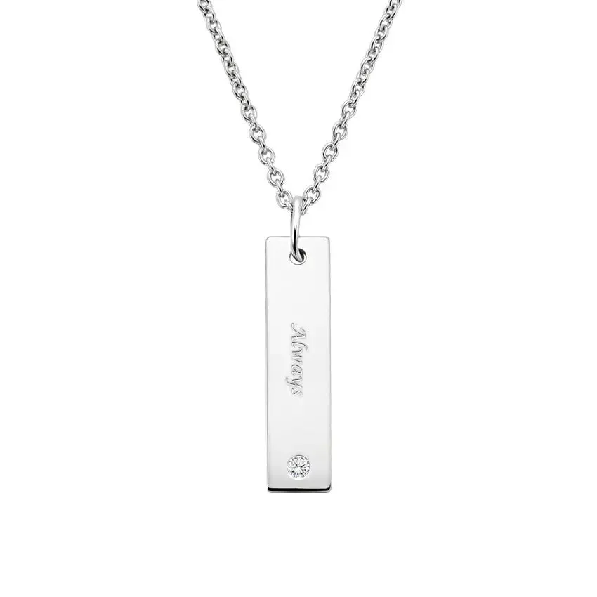 0.03CT Bar Diamond Pendant