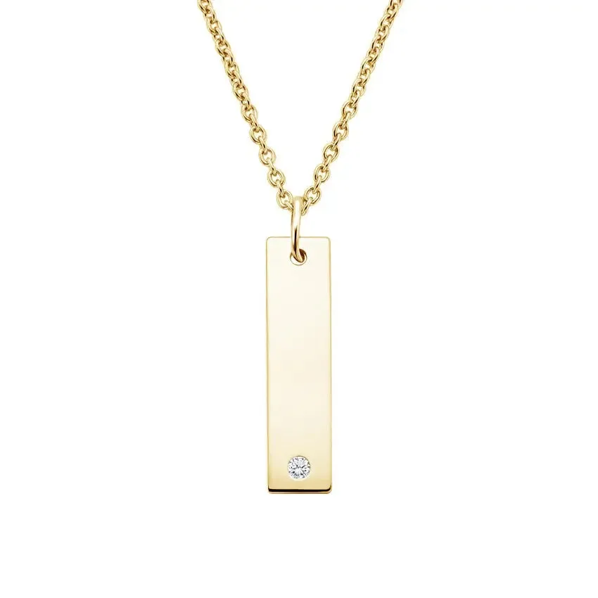 0.03CT Bar Diamond Pendant