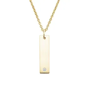 0.03CT Bar Diamond Pendant