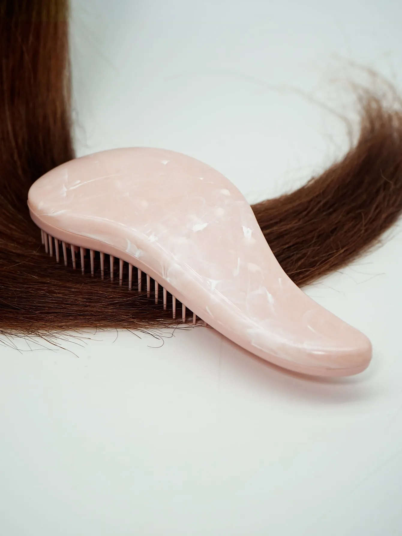 1 Pc Mini Marble Shaped Sole Air Cushion Comb Hair Care Girls Gift,Detangling Hair Brush For Adults & Kids Hair - Detangler Brush For Natural, Curly, Straight, Dry Or Wet Hair Brushes,Portable Hair Brush(Pink)