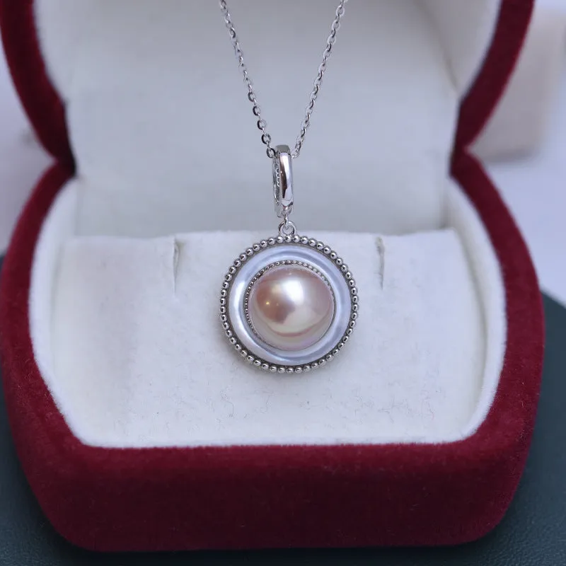 10-11mm Freshwater Pearl & Elysia Earrings