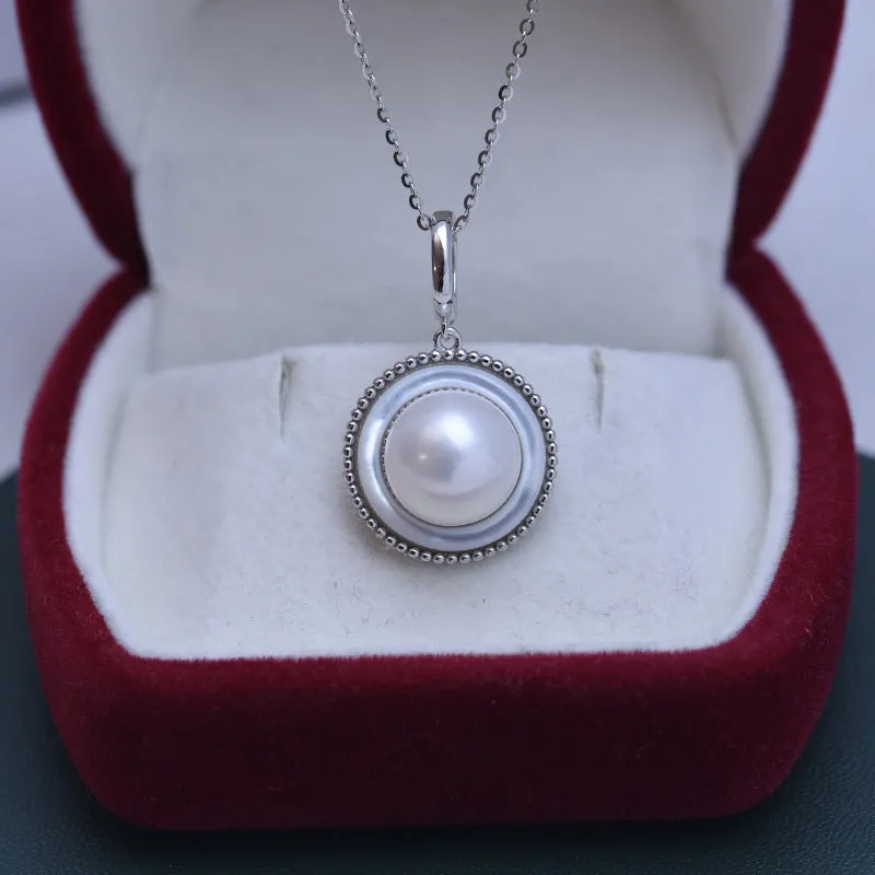 10-11mm Freshwater Pearl & Elysia Earrings