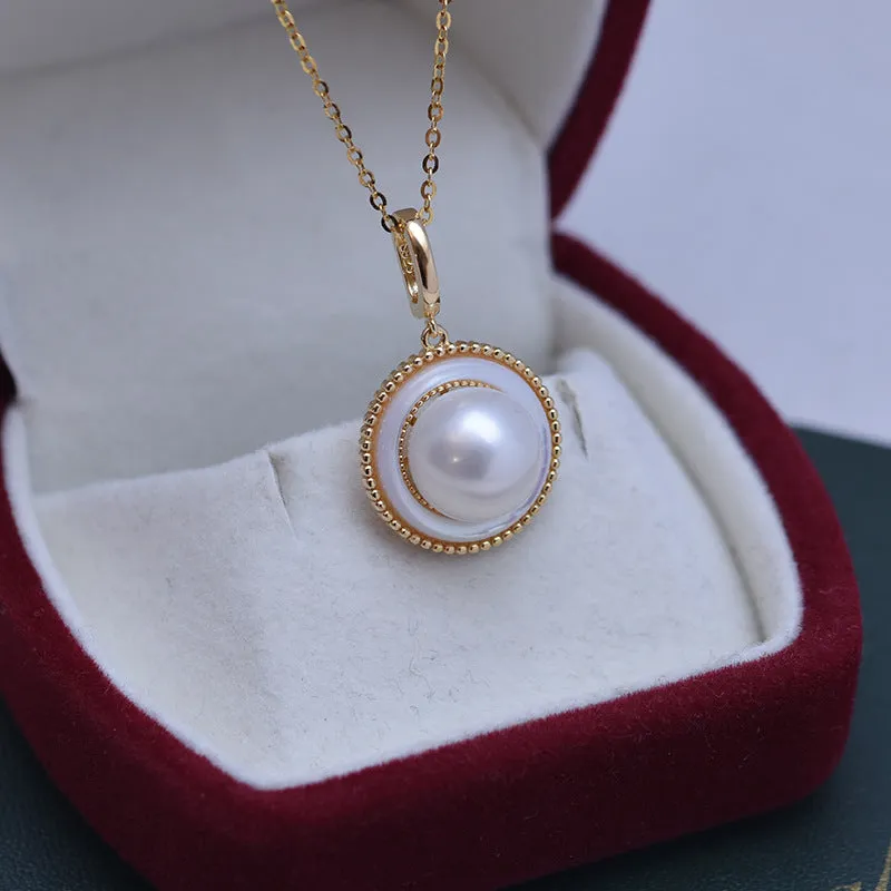 10-11mm Freshwater Pearl & Elysia Earrings