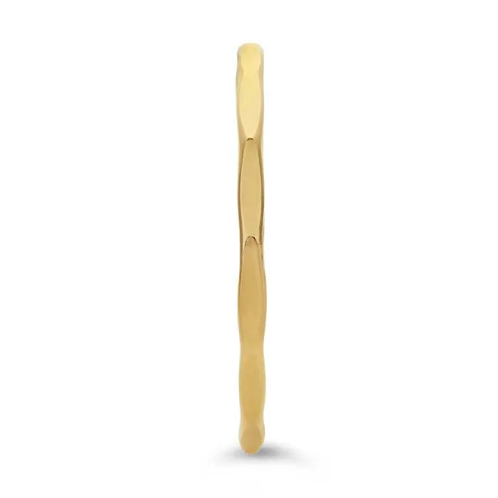 14K Gold Faceted Stackable Ring