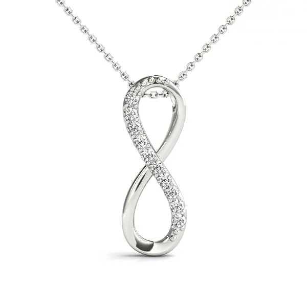 14K Gold Pendant Circular Diamond Necklace / Pendant
