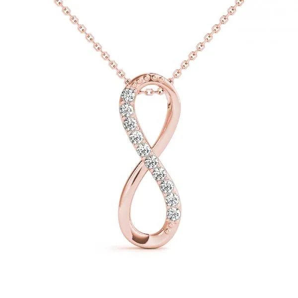 14K Gold Pendant Circular Diamond Necklace / Pendant