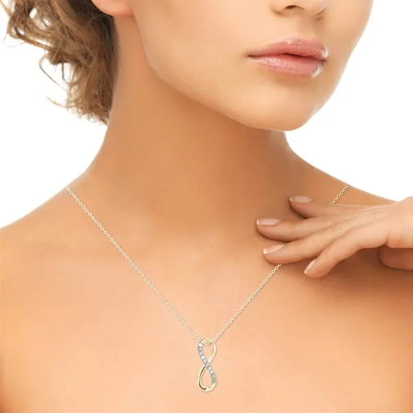 14K Gold Pendant Circular Diamond Necklace / Pendant