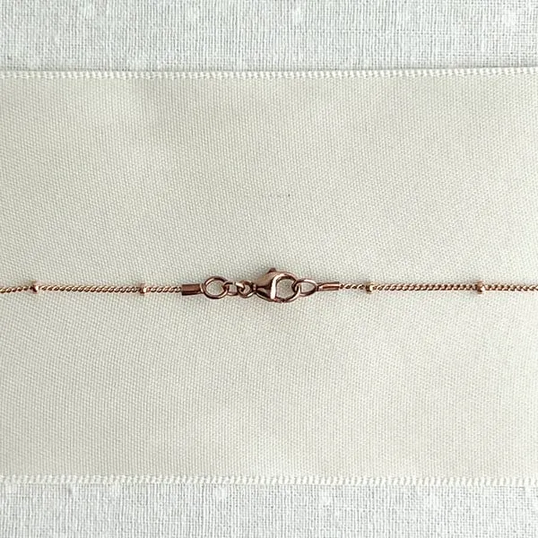 14K Rose Gold Filled Satellite Chain Choker/ Layering Necklace
