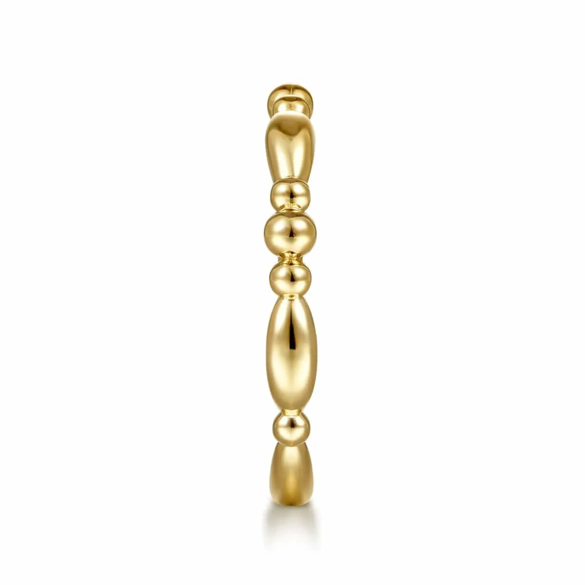 14K Yellow Gold Alternating Bar and Bujukan Stackable Ring - LR51938Y4JJJ