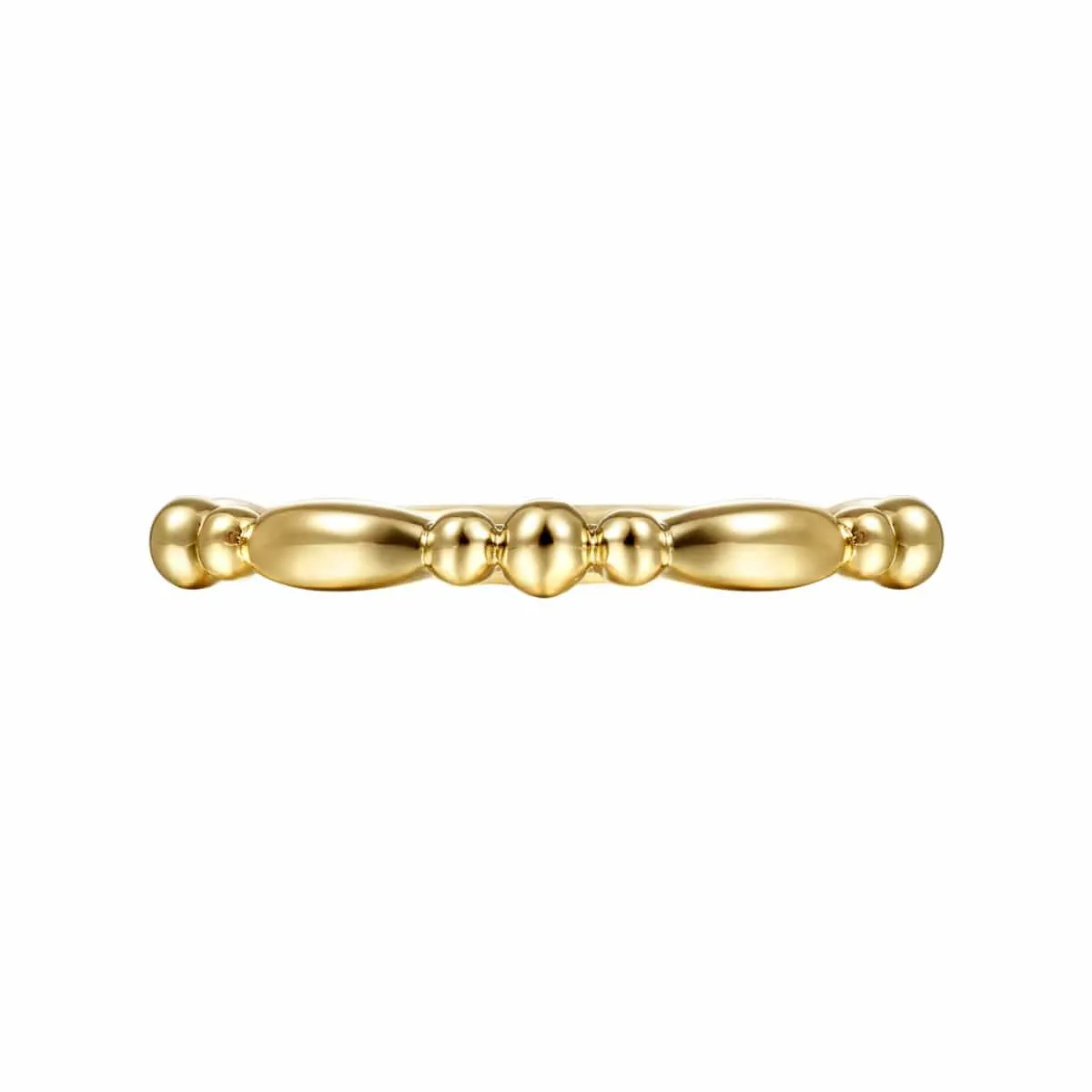 14K Yellow Gold Alternating Bar and Bujukan Stackable Ring - LR51938Y4JJJ