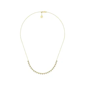 14K Yellow Gold Diamond Choker Adjustable Necklace