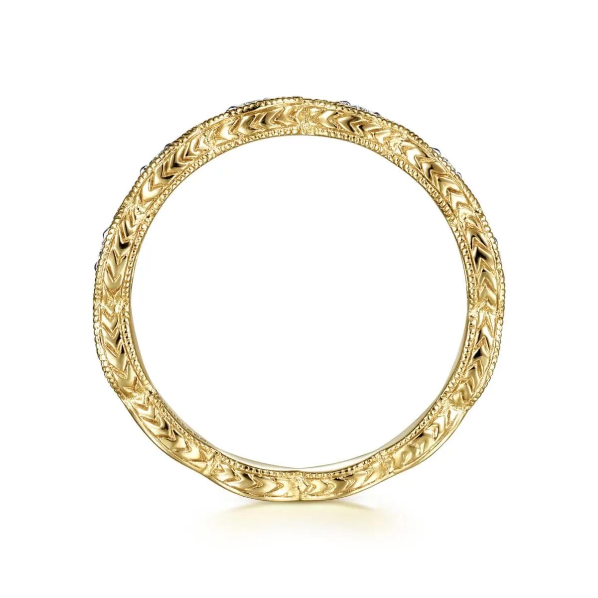 14K Yellow Gold Diamond Marquise Station Ring - LR4381Y45JJ