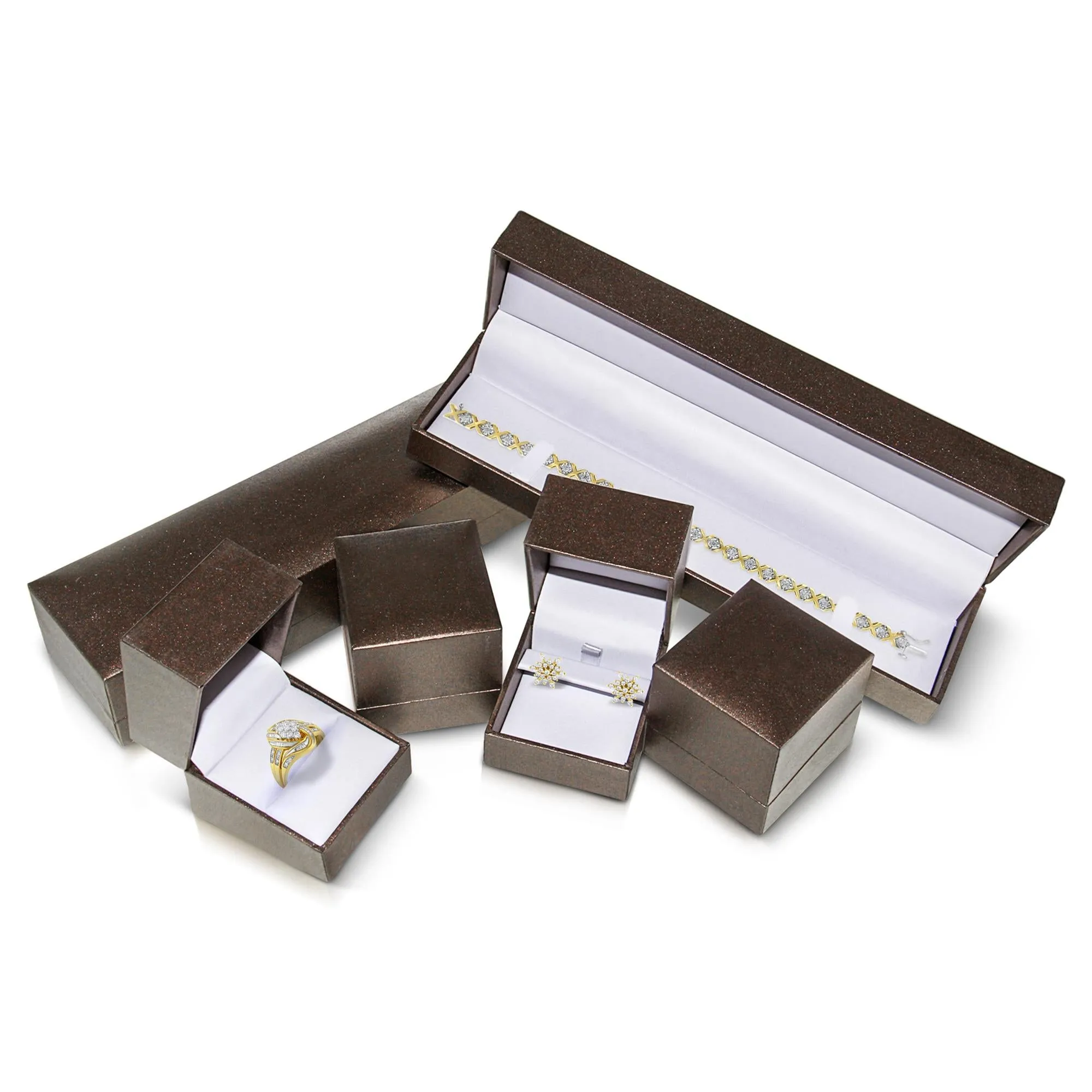 14K Yellow Gold Plated .925 Sterling Silver 8.0 Cttw Diamond Classic