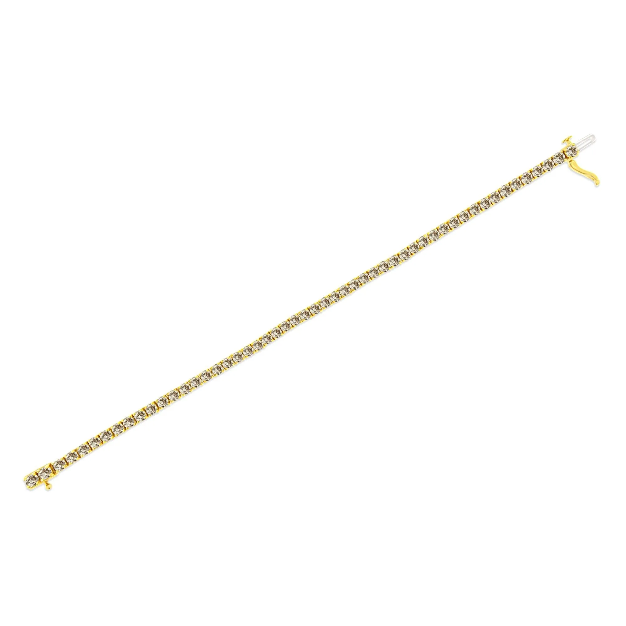 14K Yellow Gold Plated .925 Sterling Silver 8.0 Cttw Diamond Classic