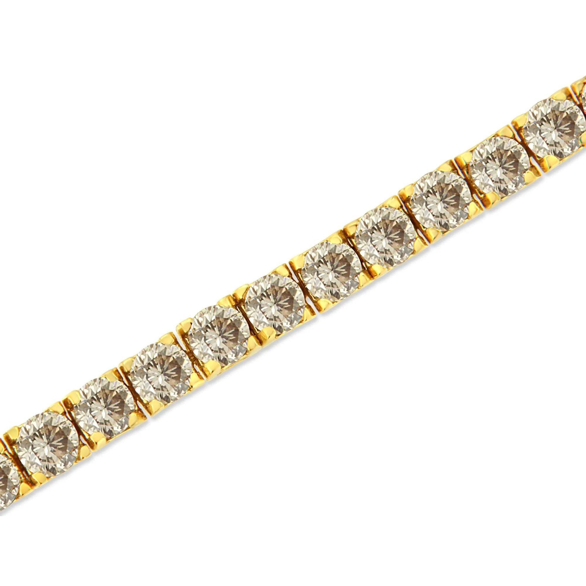 14K Yellow Gold Plated .925 Sterling Silver 8.0 Cttw Diamond Classic