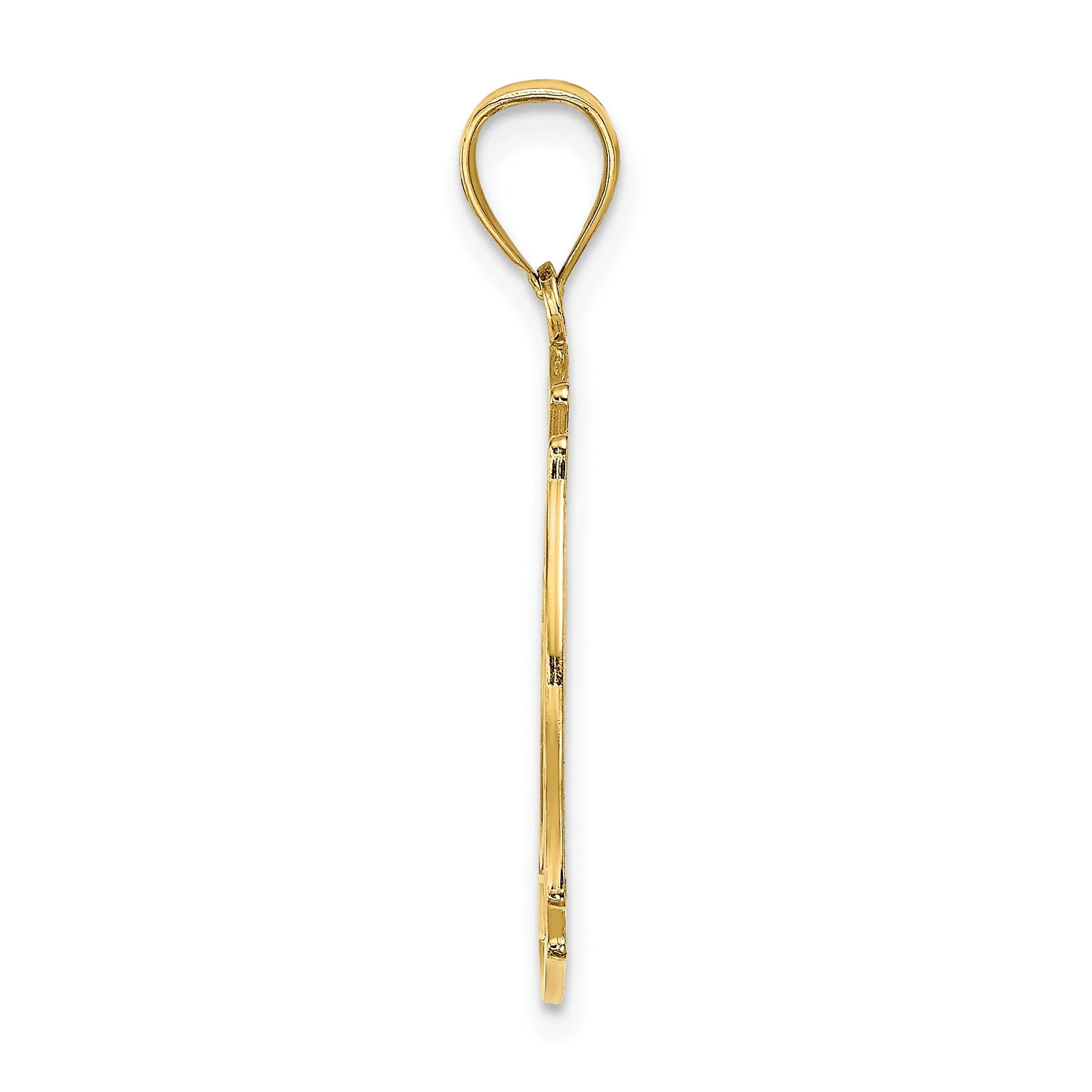 14k Yellow Gold Polished Finish VFD MEMBER in Shield Charm Pendant