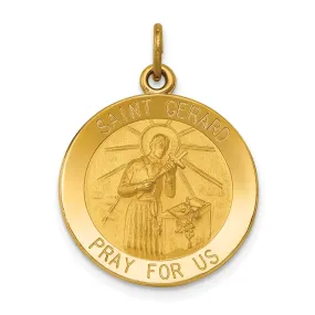 14k Yellow Gold Saint Gerard Medal Pendant