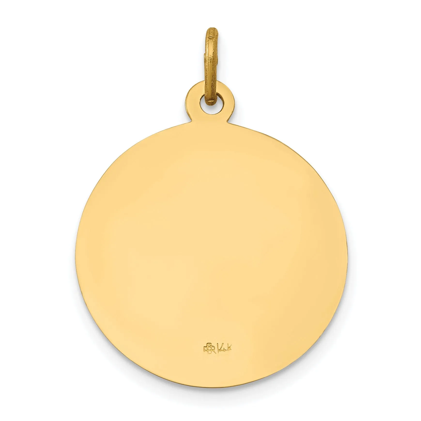 14k Yellow Gold Saint Gerard Medal Pendant