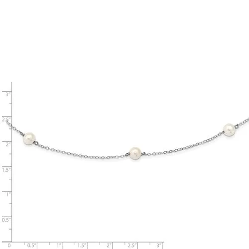 14KT Pearl Station Necklace