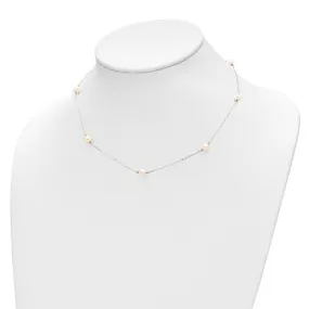 14KT Pearl Station Necklace