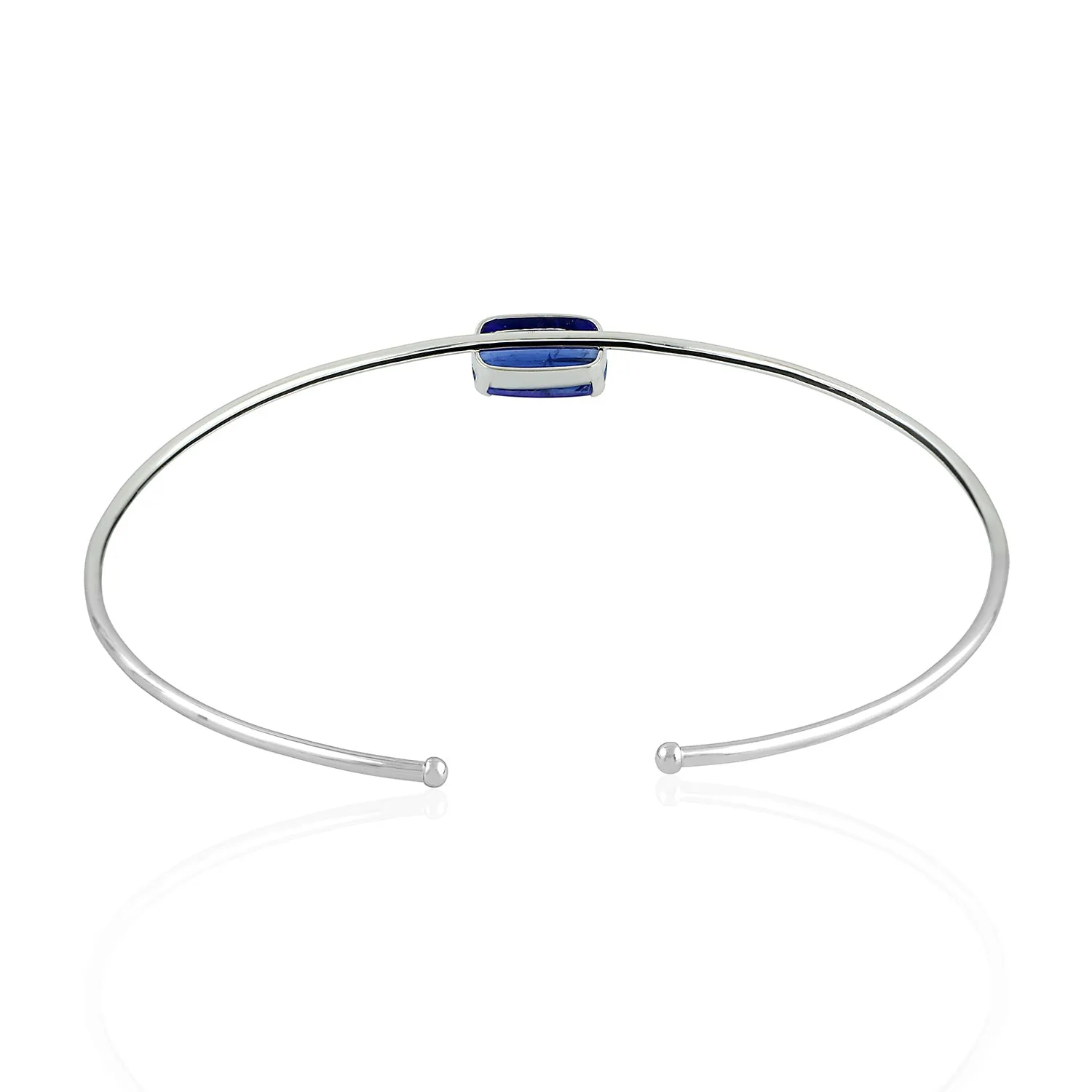 18K White Gold Tanzanite Choker Necklace December Birthstone Jewelry
