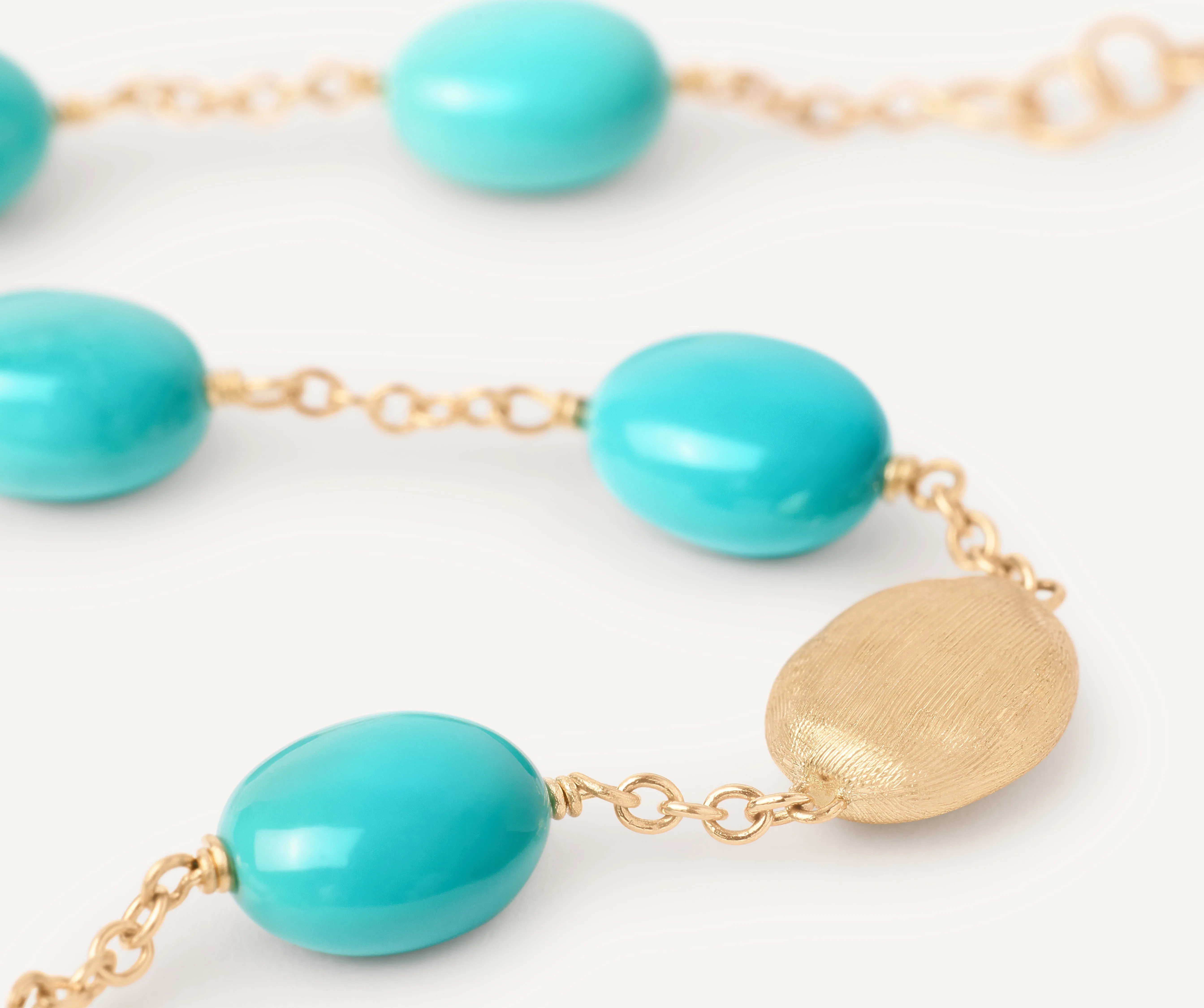 18K Yellow Gold Bracelet with Turquoise