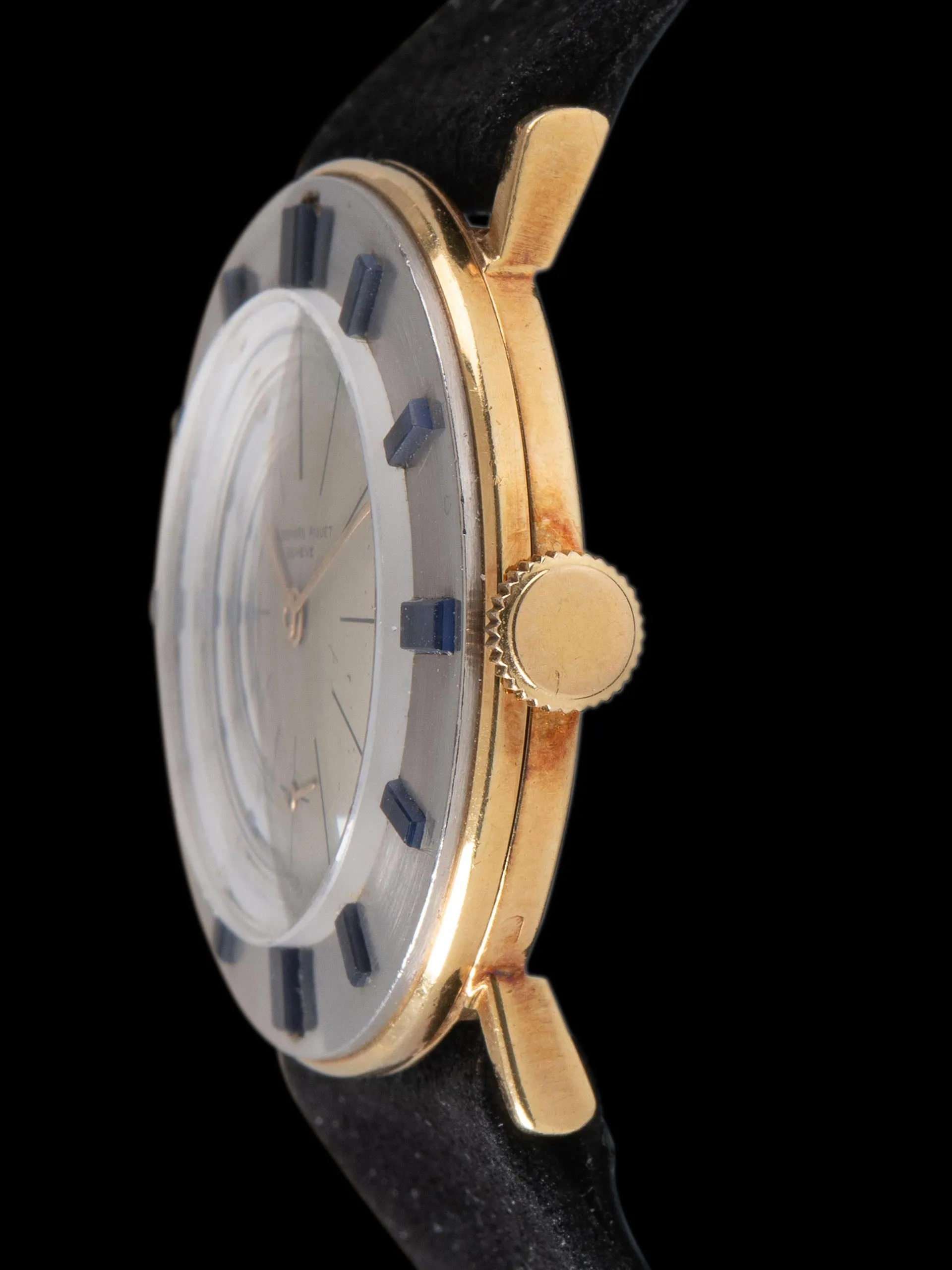 1950s Audemars Piguet Ladies Cocktail Watch in 18K White & Yellow Gold W/ Sapphire Set Bezel "Cal. K2001"