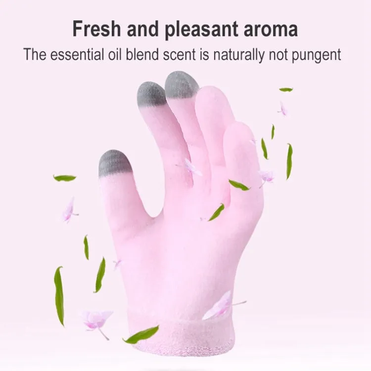 2 PCS Feather Yarn Touch Screen Gloves Outdoor Full Finger Gloves(Pink)