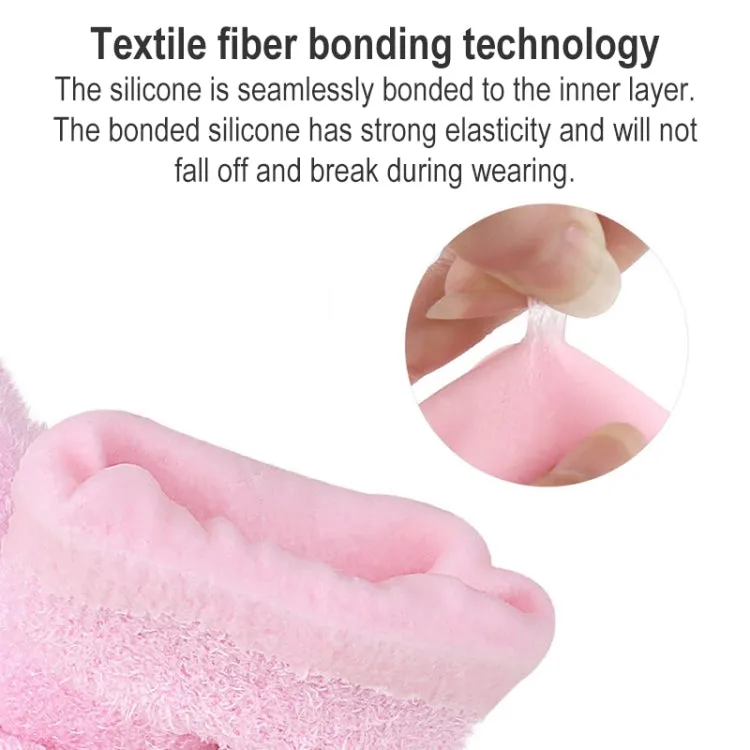 2 PCS Feather Yarn Touch Screen Gloves Outdoor Full Finger Gloves(Pink)