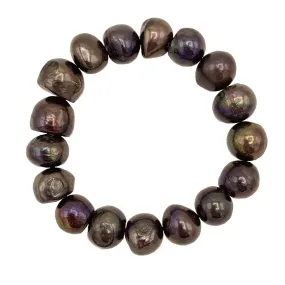 200-04-STR | CHOCOLATE  BAM BAM STRETCH BRACELET