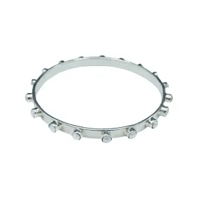 211-01-S | SEEMA BANGLE BRACELET (4 MM PEARLS ON SILVER)