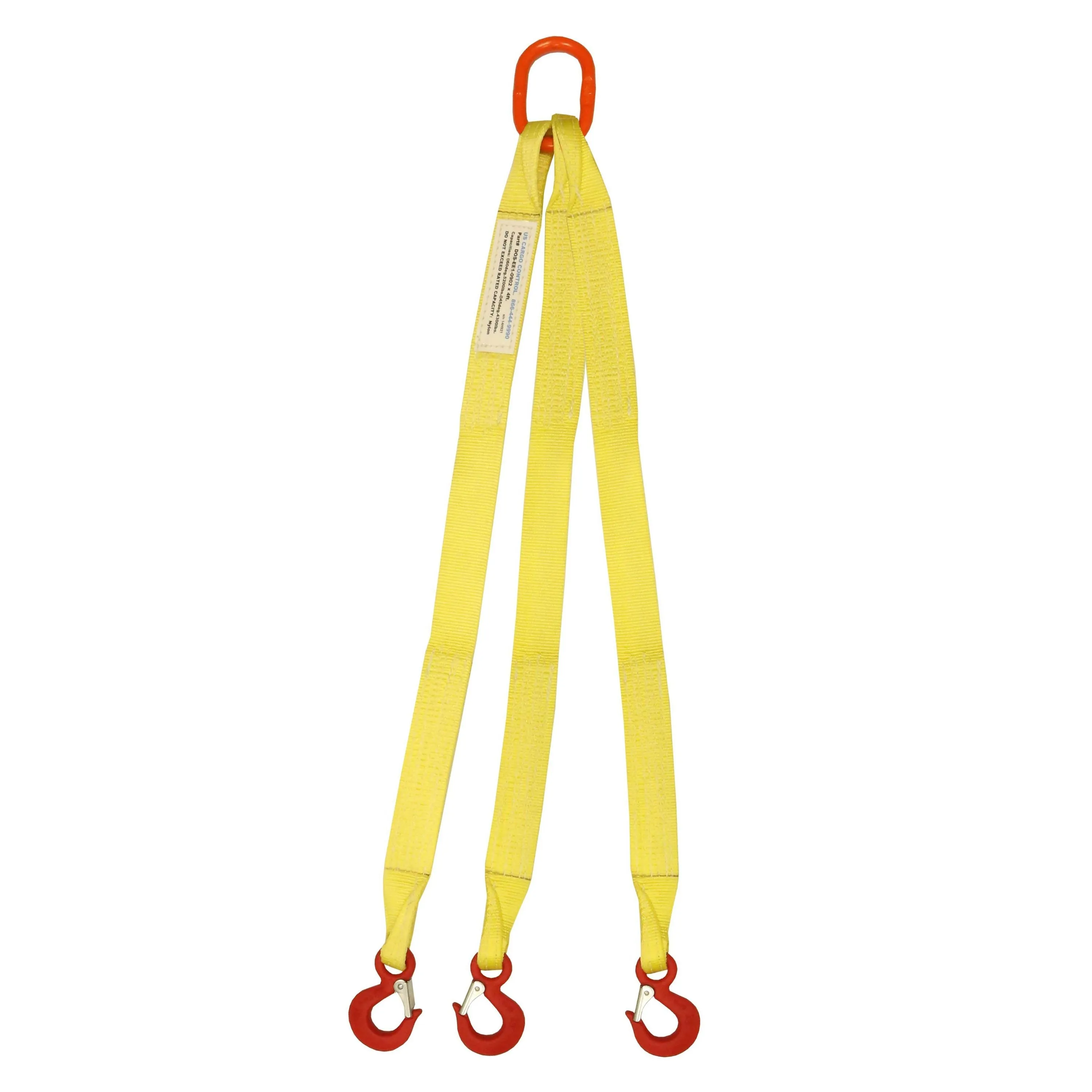 2"x7' (1 ply) Triple Leg Nylon Sling w/ Master Link & Sling Hook