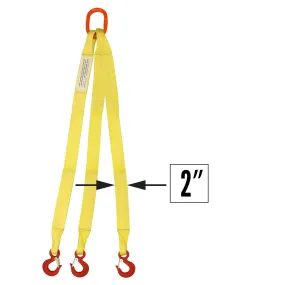 2"x7' (1 ply) Triple Leg Nylon Sling w/ Master Link & Sling Hook