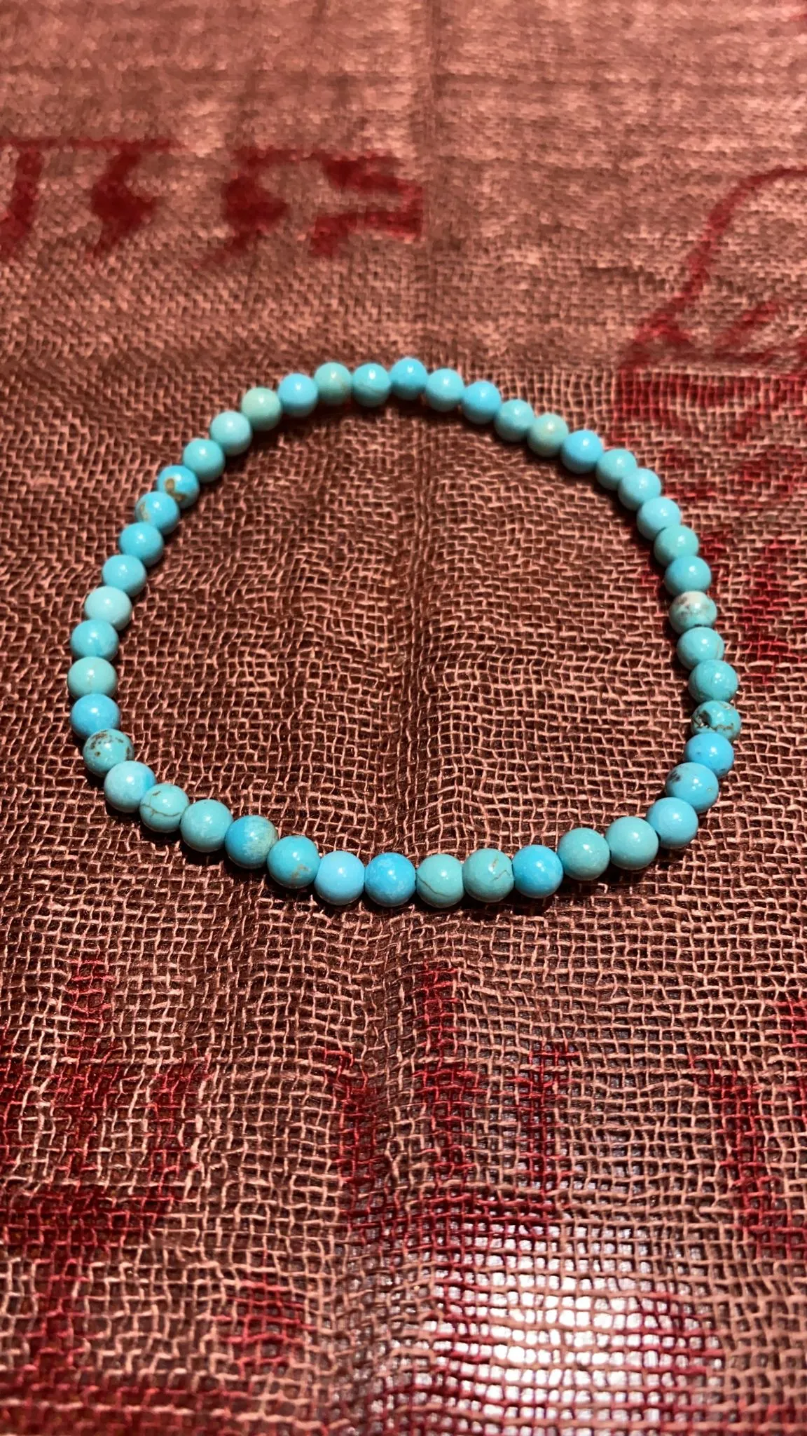 4MM Turquoise Bead Bracelet