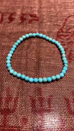 4MM Turquoise Bead Bracelet