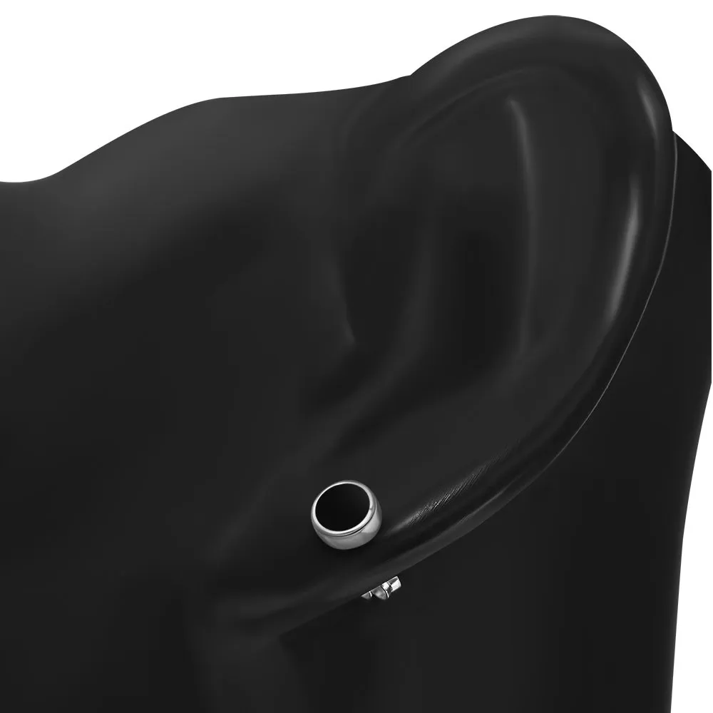 6.20mm | Black Onyx Sterling Silver Stud Earrings