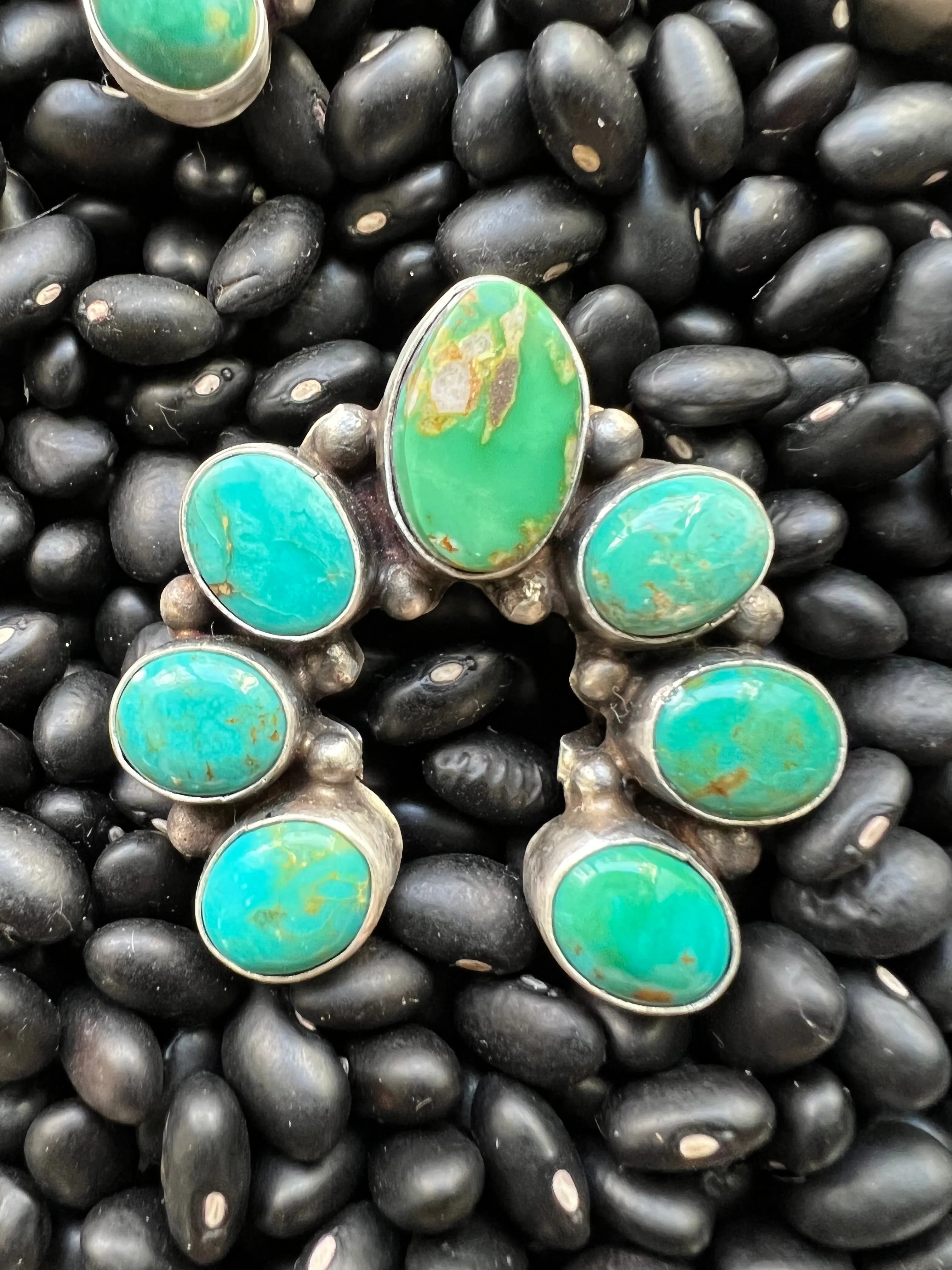 7 stone Turquoise Naja Ring size 8s