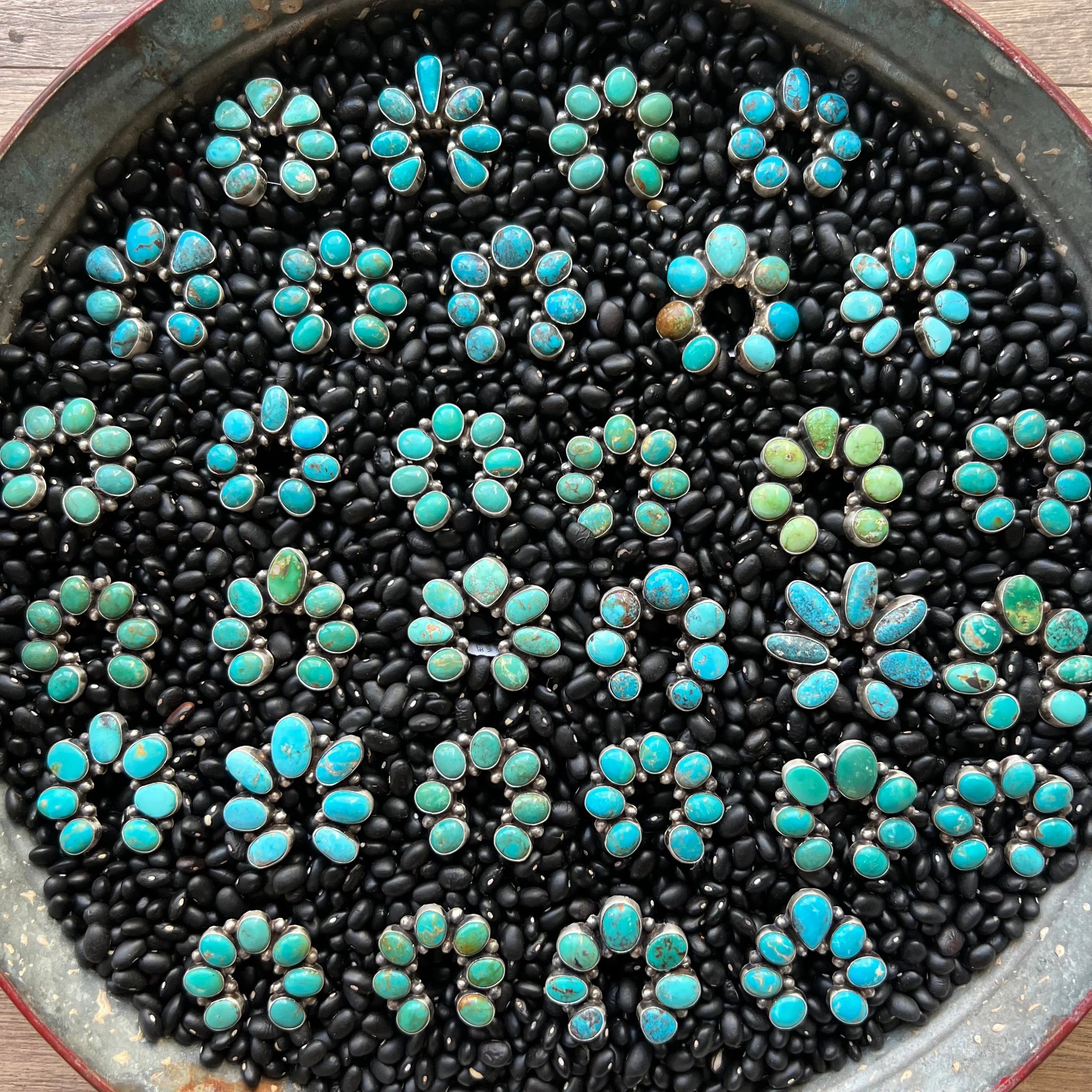 7 stone Turquoise Naja Ring size 8s