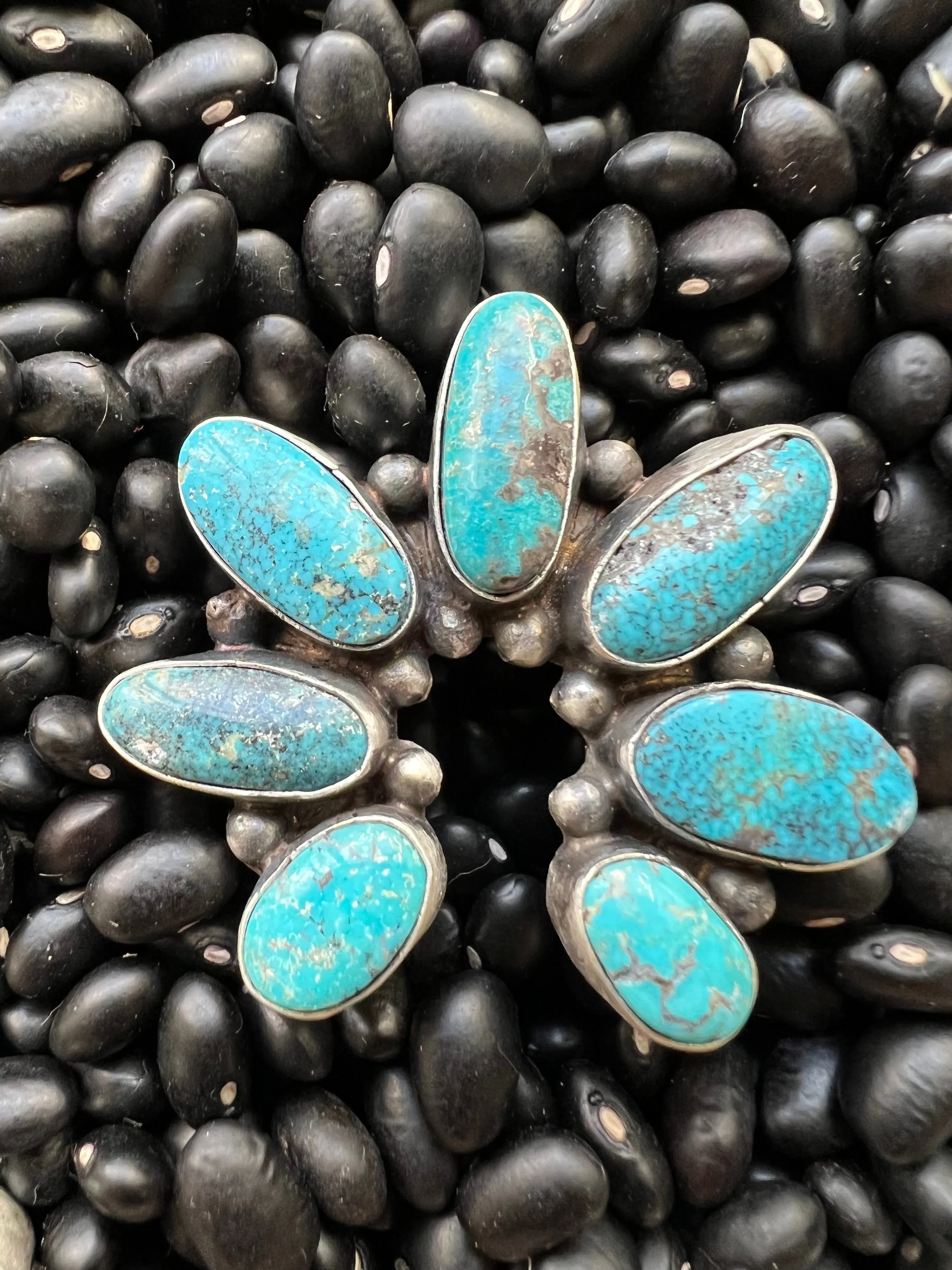 7 stone Turquoise Naja Ring size 8s