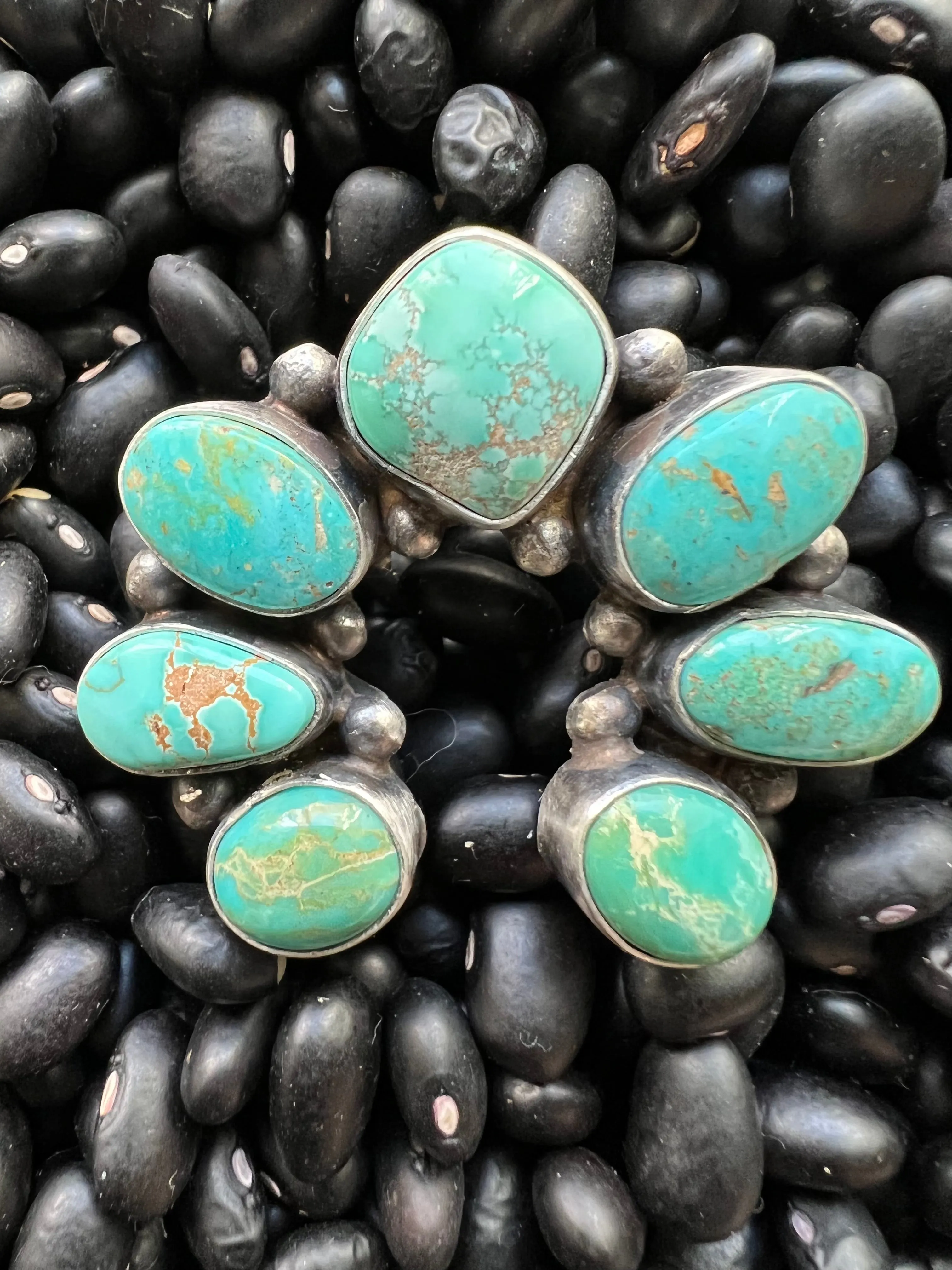 7 stone Turquoise Naja Ring size 8s