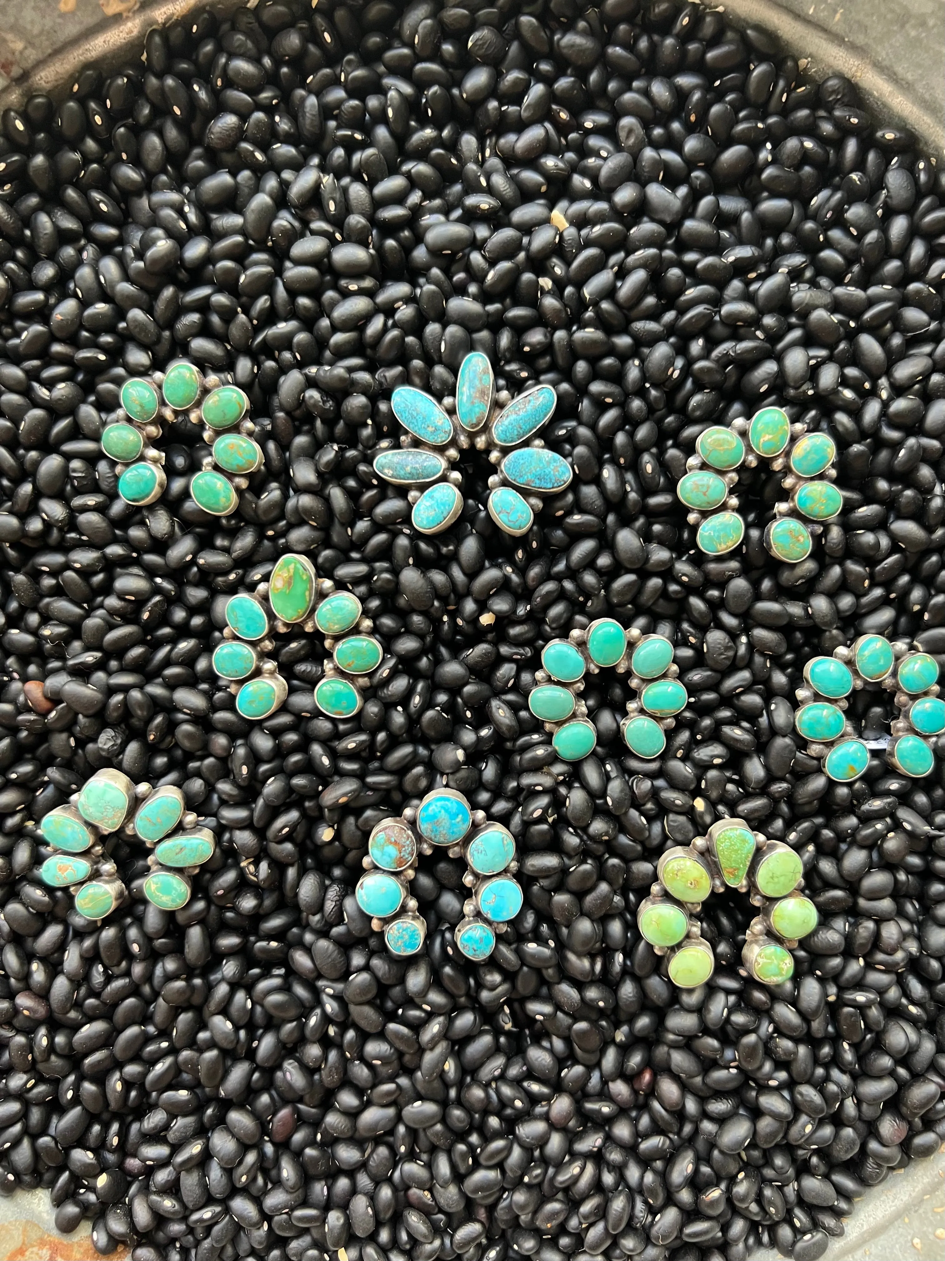 7 stone Turquoise Naja Ring size 8s