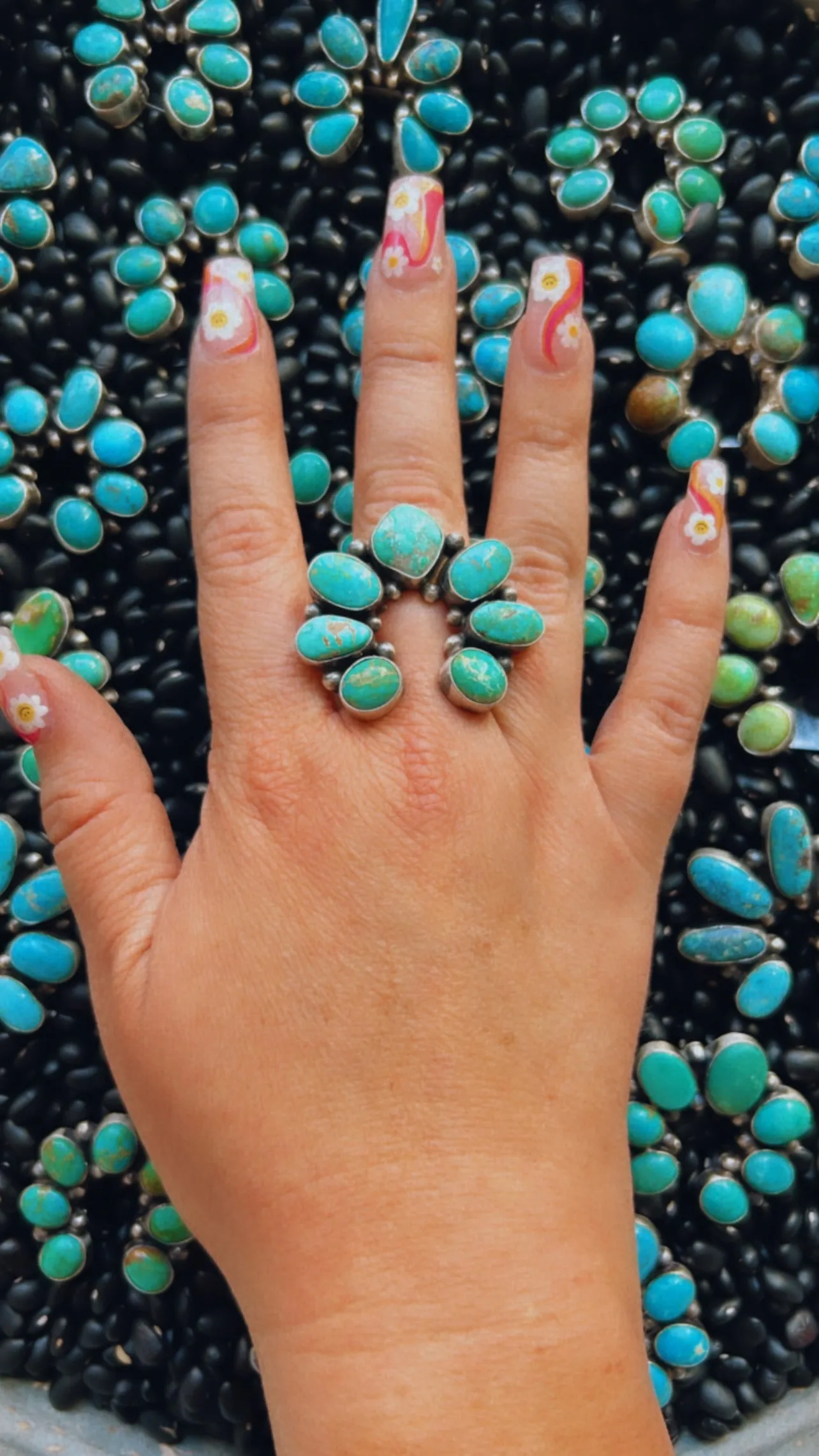 7 stone Turquoise Naja Ring size 8s
