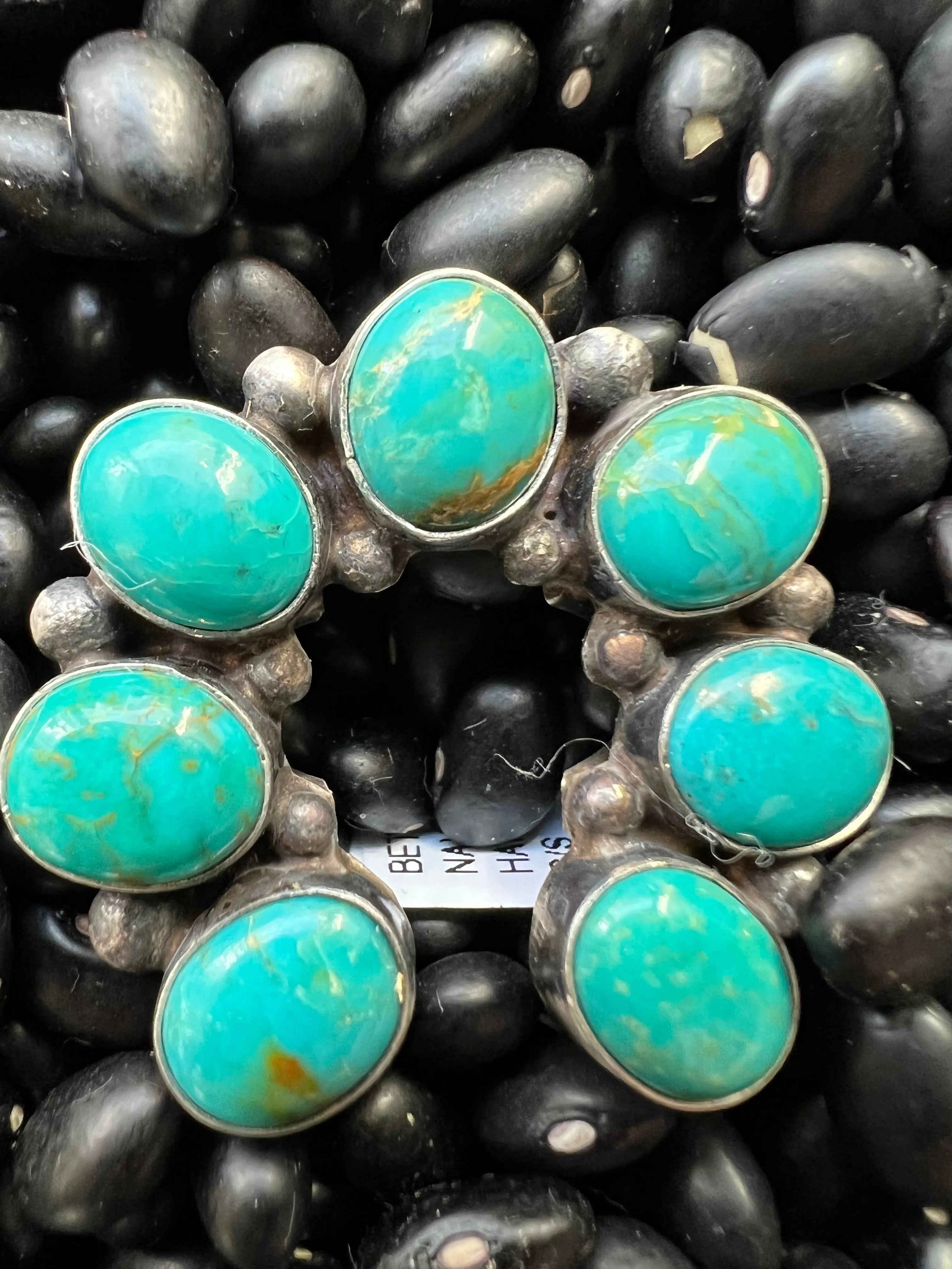 7 stone Turquoise Naja Ring size 8s