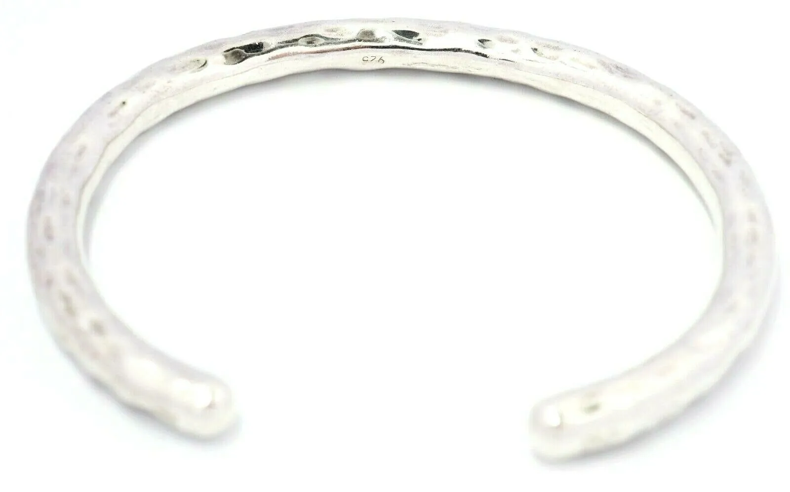 925 Sterling Silver Cuff Bangle Hollow Bracelet