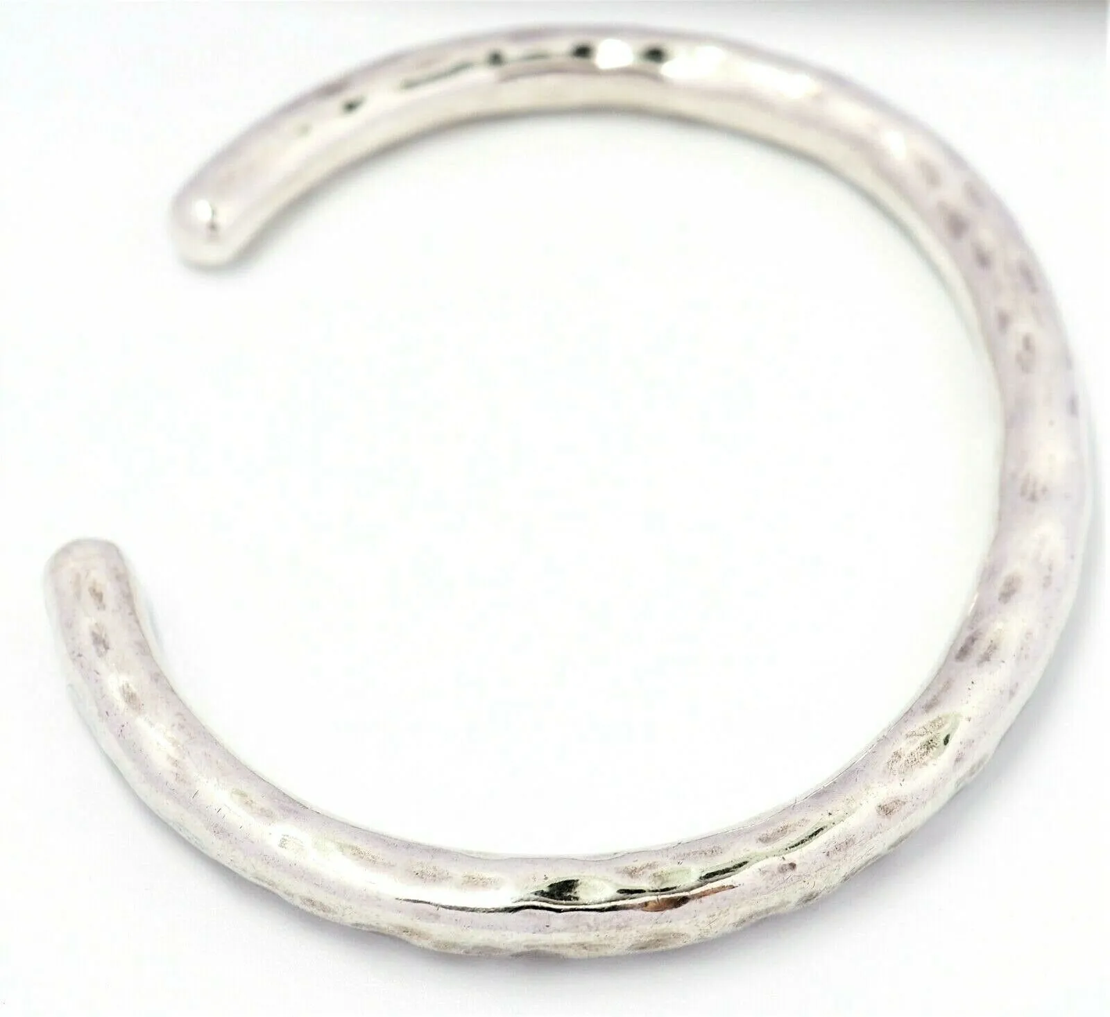 925 Sterling Silver Cuff Bangle Hollow Bracelet