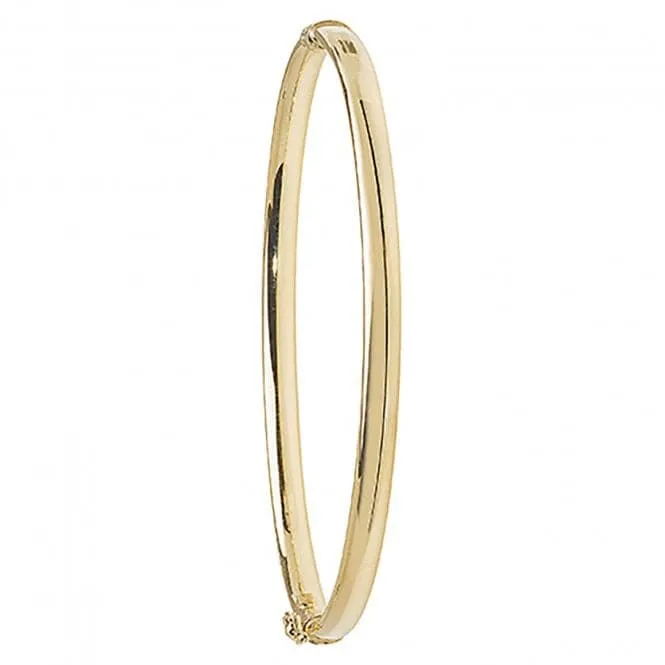 9ct Yellow Gold Hinged Bangle