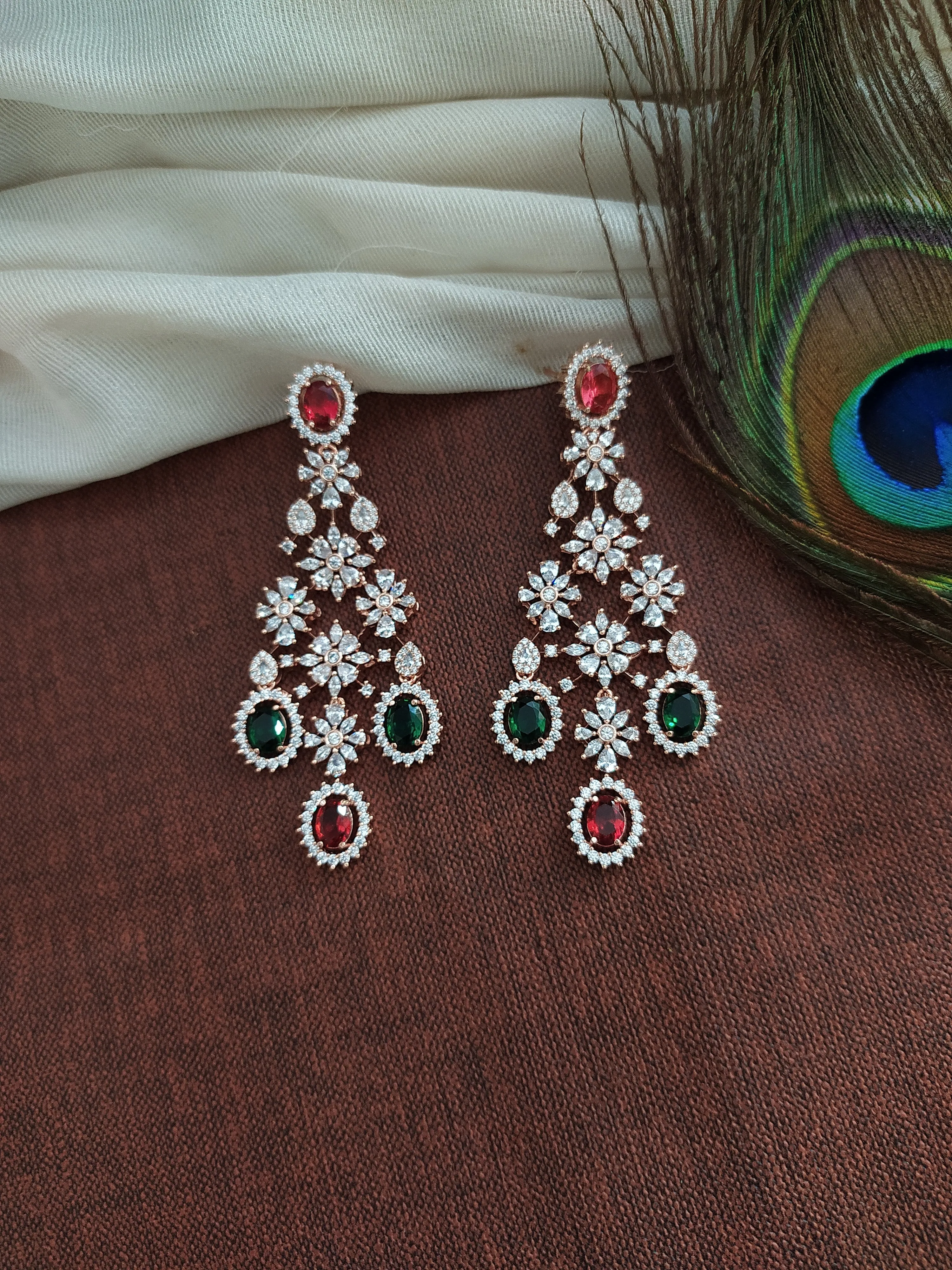 AD & Zircon stone Heavy choker Necklace set