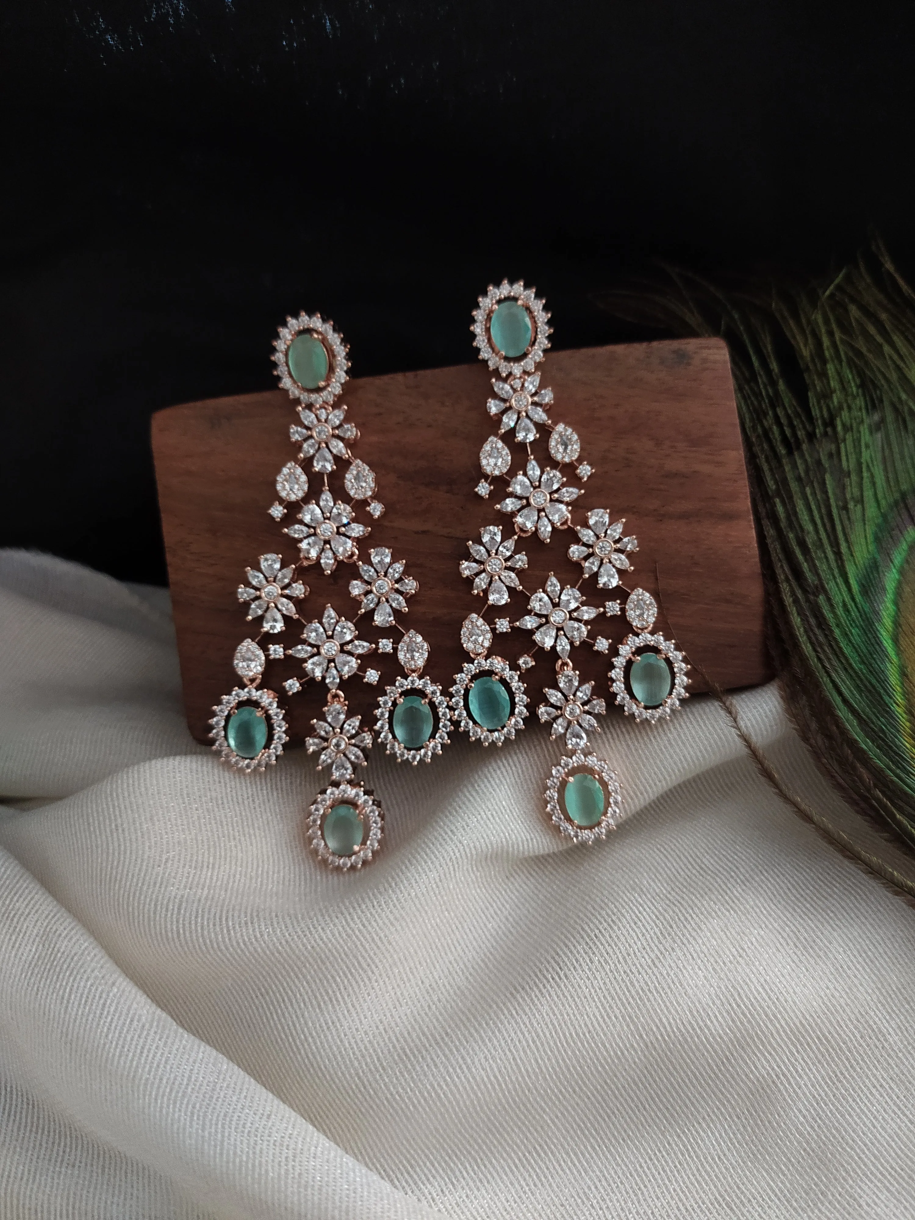 AD & Zircon stone Heavy choker Necklace set