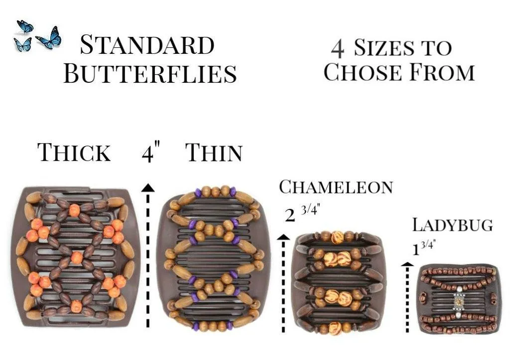African Butterfly Chameleon Hair Comb - Dupla Blonde 24